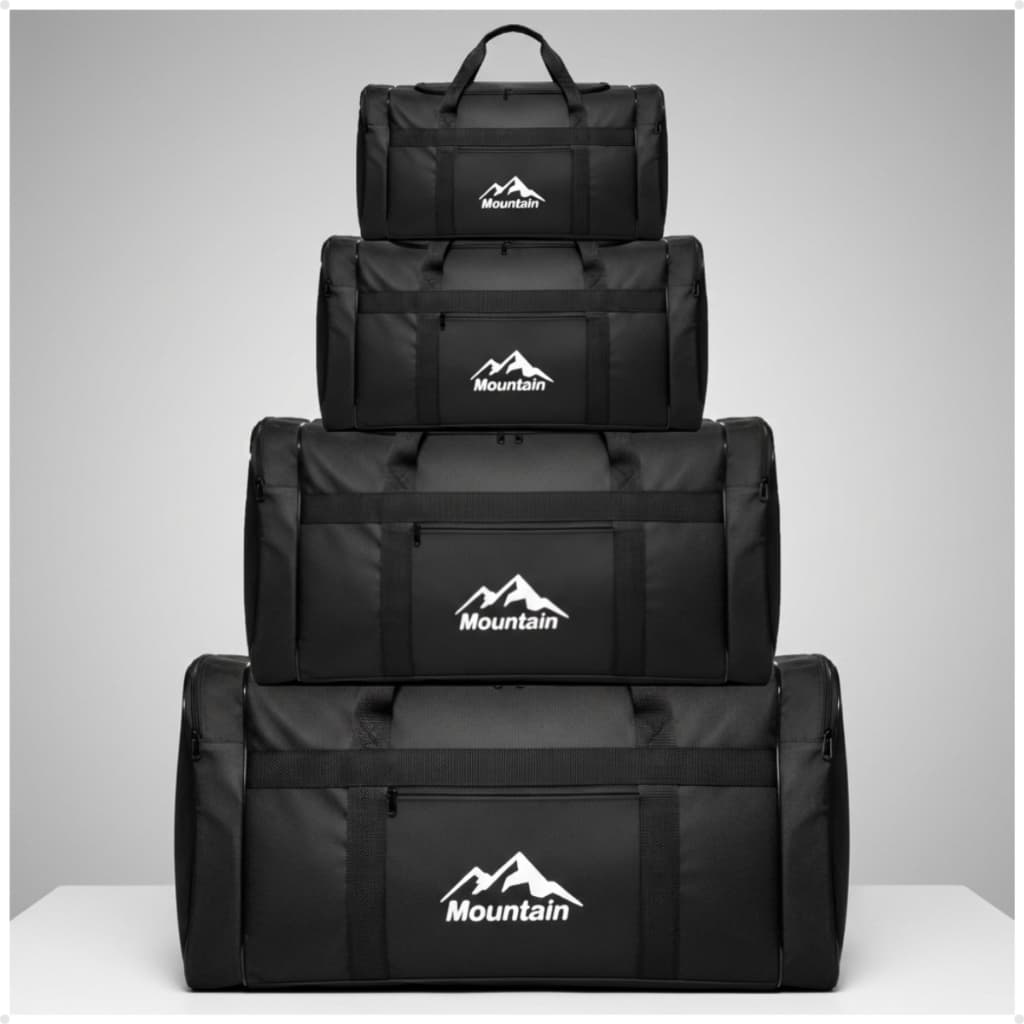 Kit 4 Bolsa De Viagem Completo Resistente Dobrável Praia Media GG G M P Grande Media Familia Ferias