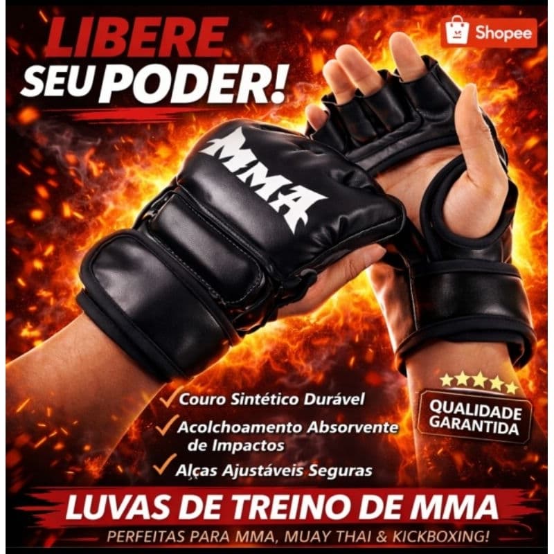 Luva De MMA, Muay Thai, Box Profissional Luta Luva preta confortável resistente.