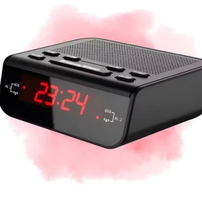 Rádio Relógio completo Digital com manual e nota fiscal Lelong LE-671 AM/FM Alarme Duplo 110/220v