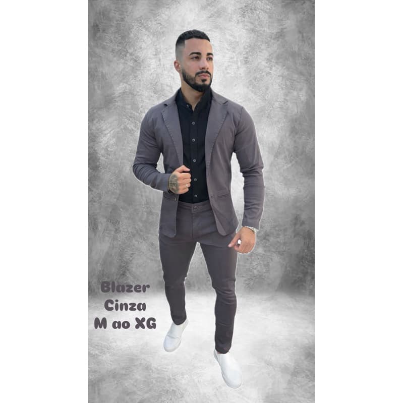 Blazer Masculino Sarja Alfaiataria acetinado luxo slim social esporte fino de luxo