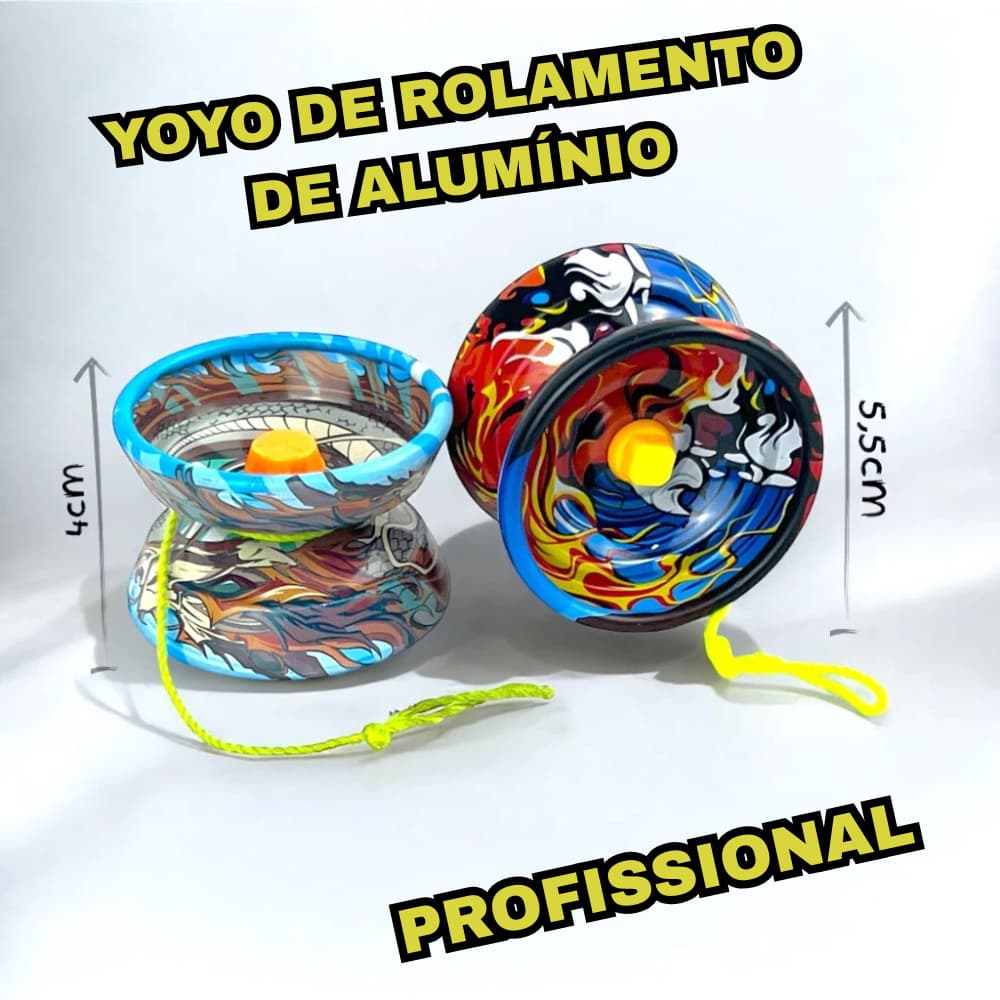 Com 2/4 Yoyo Profissional Rolamento de Alumínio Leve Resistente Ioio yo-yo Brinquedo Infantil Interativo Lembrancinha