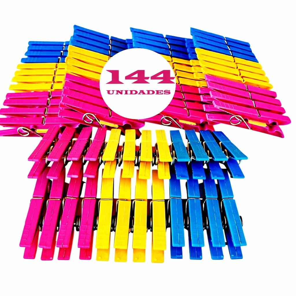 Prendedor de Roupas Plastico Kit 180 / 144 / 120 / 72 / 60 / 48 / 36 unidades pregador de Roupas