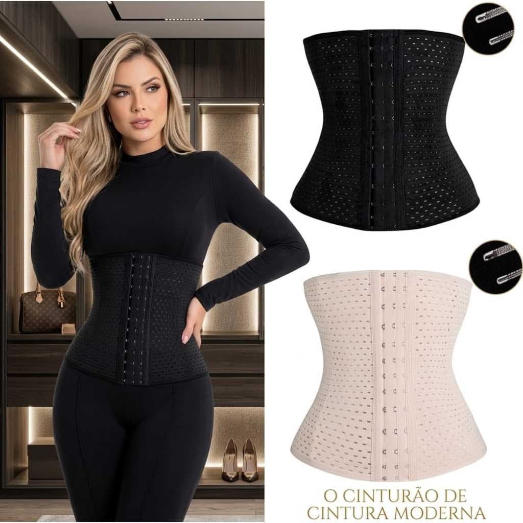 Cinta Modeladora Feminina Elastique – Reduz Medidas, Afina a Cintura e Define o Abdômen