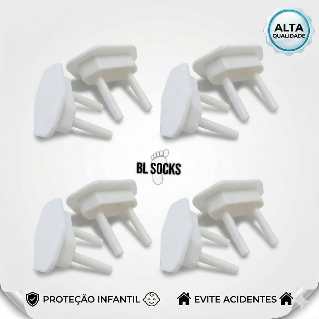 Kit 24 Protetores de Tomada Infantil Segurança para Bebê Anti Choque Elétrico Proteção Residencial