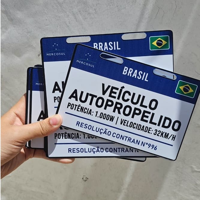 Identificação para Bicicleta e Scooter Elétrica 1000W 800W 650W 500W 18x12cm