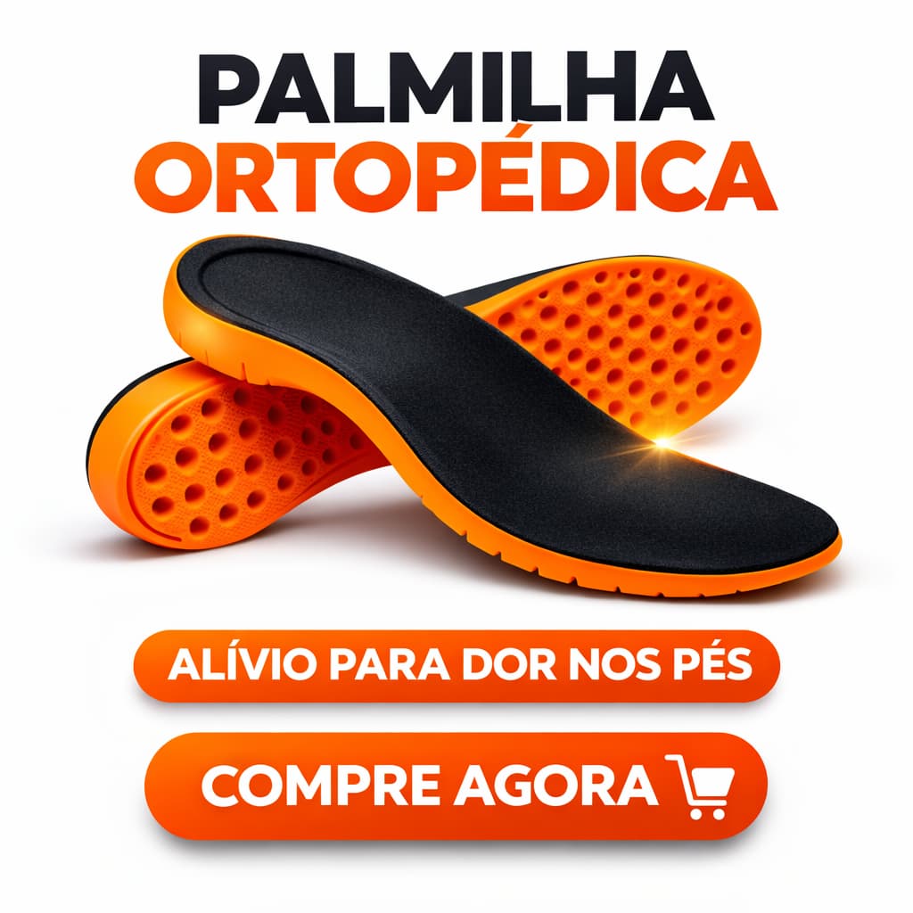Palmilha Gel Ortopédica Silicone Macio Absorve Impacto Calcanhar Pés Cansados
