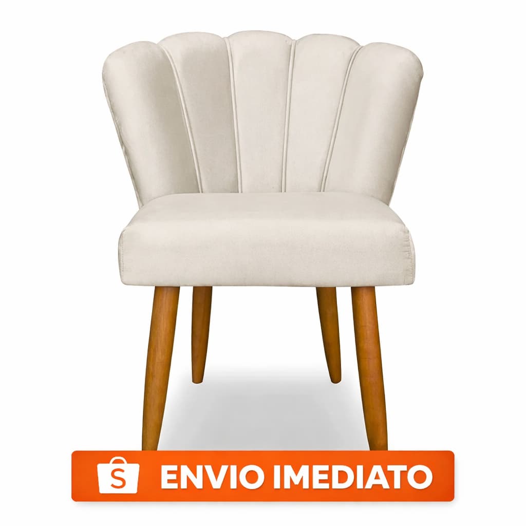 Cadeira Pétala Pés Palito Veludo Premium