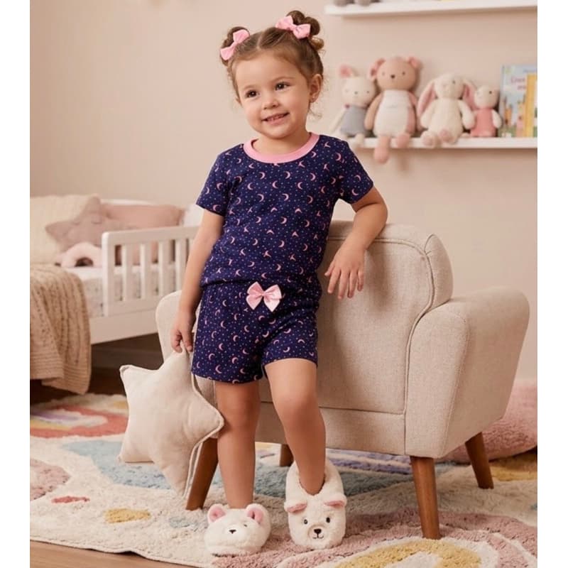 Pijama Infantil Menina Suede Toque de Algodão - Conjunto Conforto Premium