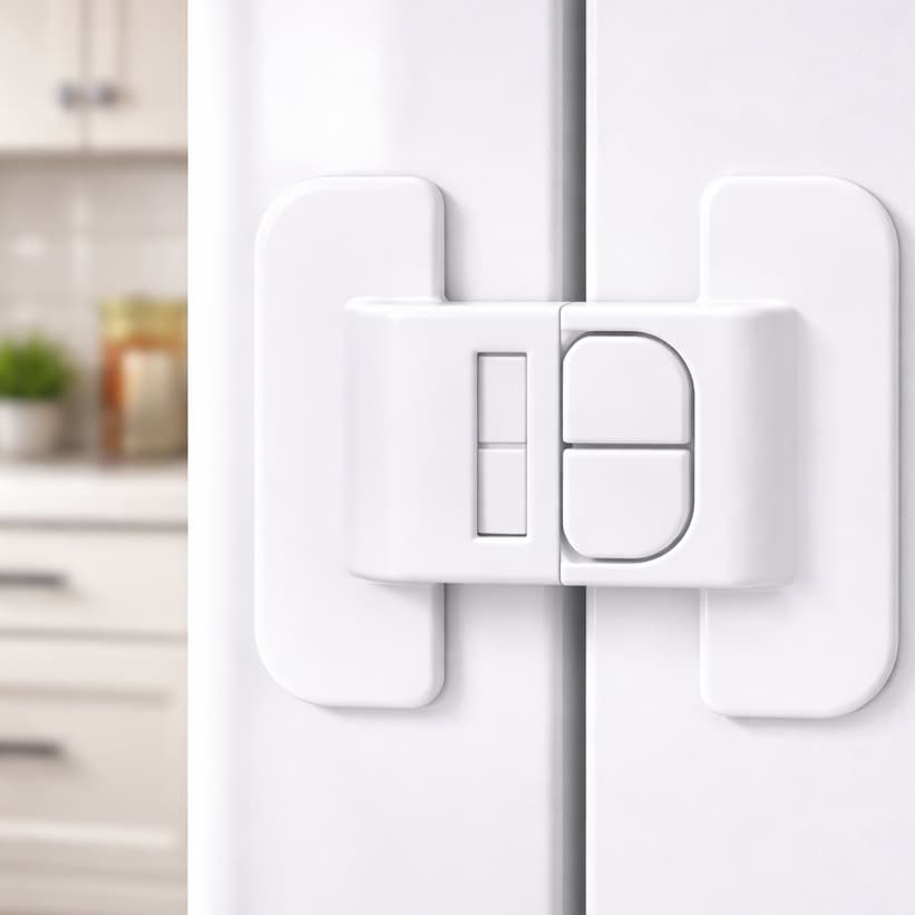 Trava de Geladeira e Gavetas 1 a 4 Un Protetor de Segurança Infantil Fechadura Armário Porta