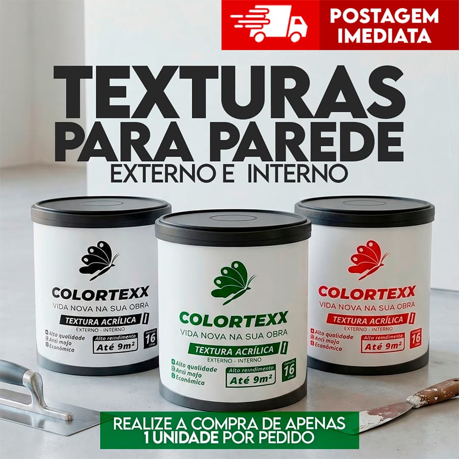 Textura Colortexx 21kg Lisa Grossa Riscada grafiato Interno Externo Revestimento Parede de rolo