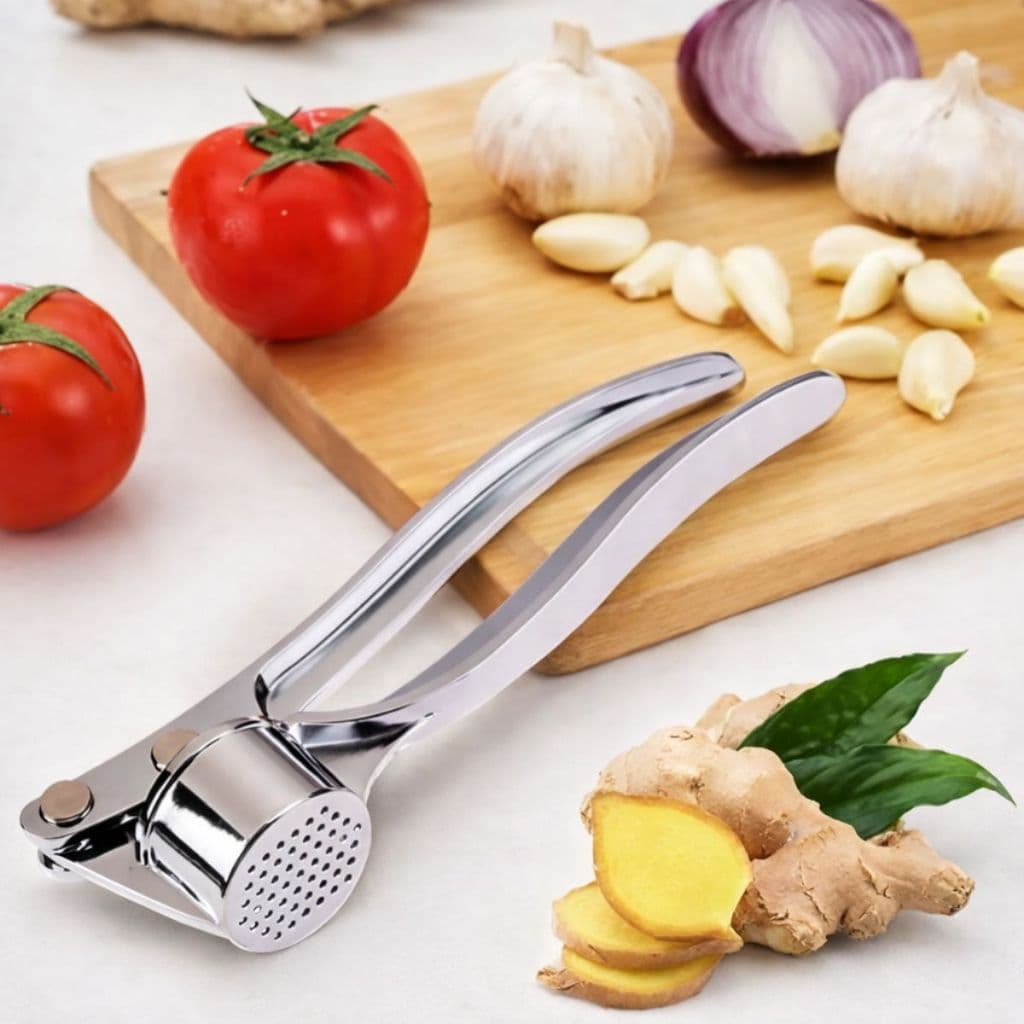 Amassador de Alho Inox Forte Prático Triturador Manual Fácil de Usar