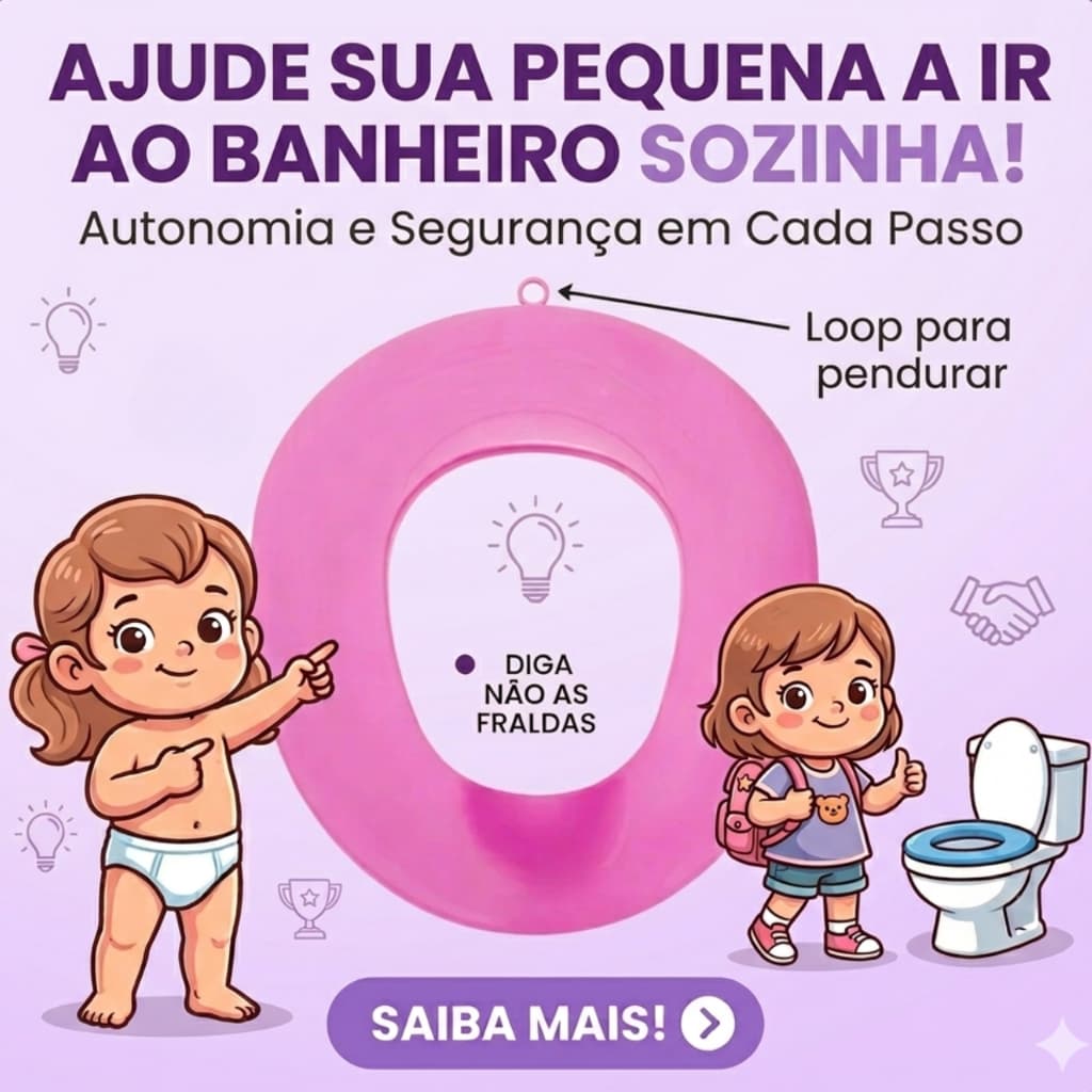 Assento Redutor Infantil Vaso Sanitário Apoio Desmame Fralda