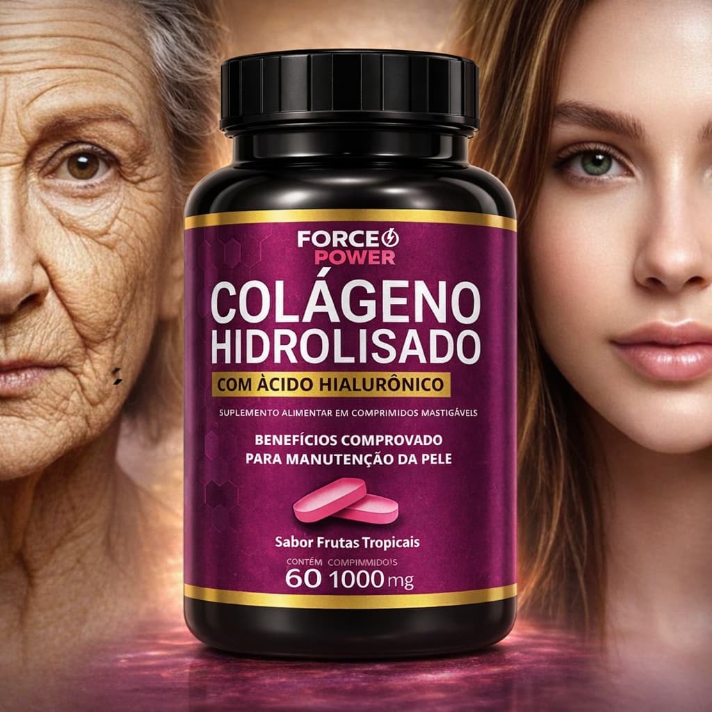 Colageno Hidrolisado com Acido Hialuronico UNHAS PELE CABELO  - ENVIO IMEDIATO