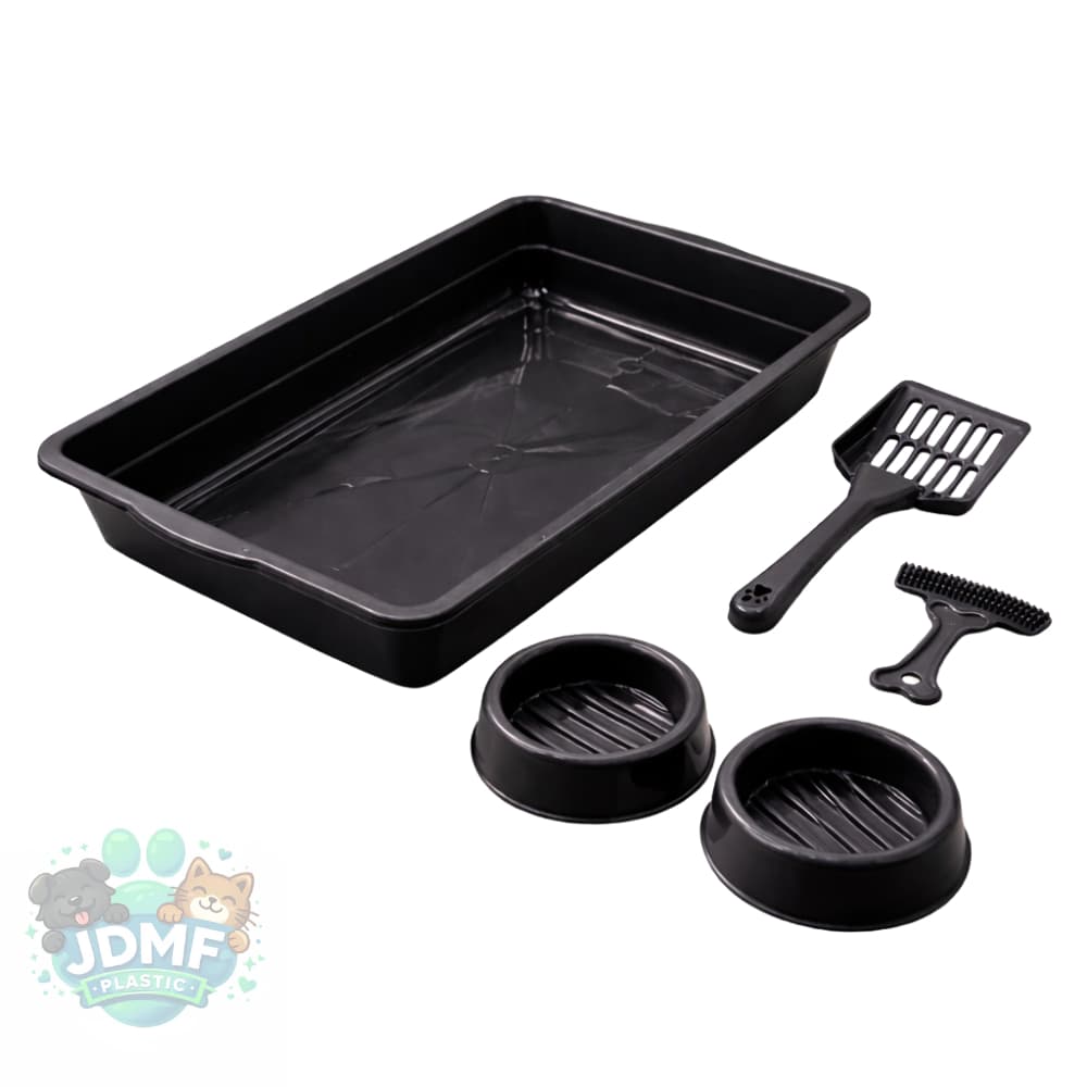 KIT BANDEJA PARA GATOS / BANDEJA SANITÁRIA PARA GATOS PET KIT COM COMEDOURO E PÁ