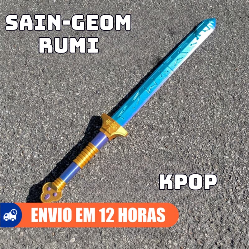Espada Rumi Saingeom Cosplay Guerreiras KPOP Rosqueável Fácil Montagem Torne-se Imbatível na Batalha