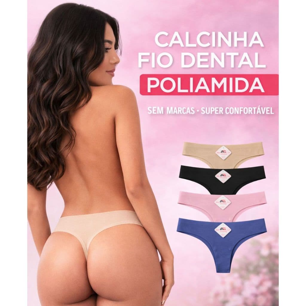 Kit Calcinhas Fio Corte a Laser Invisível e Confortável