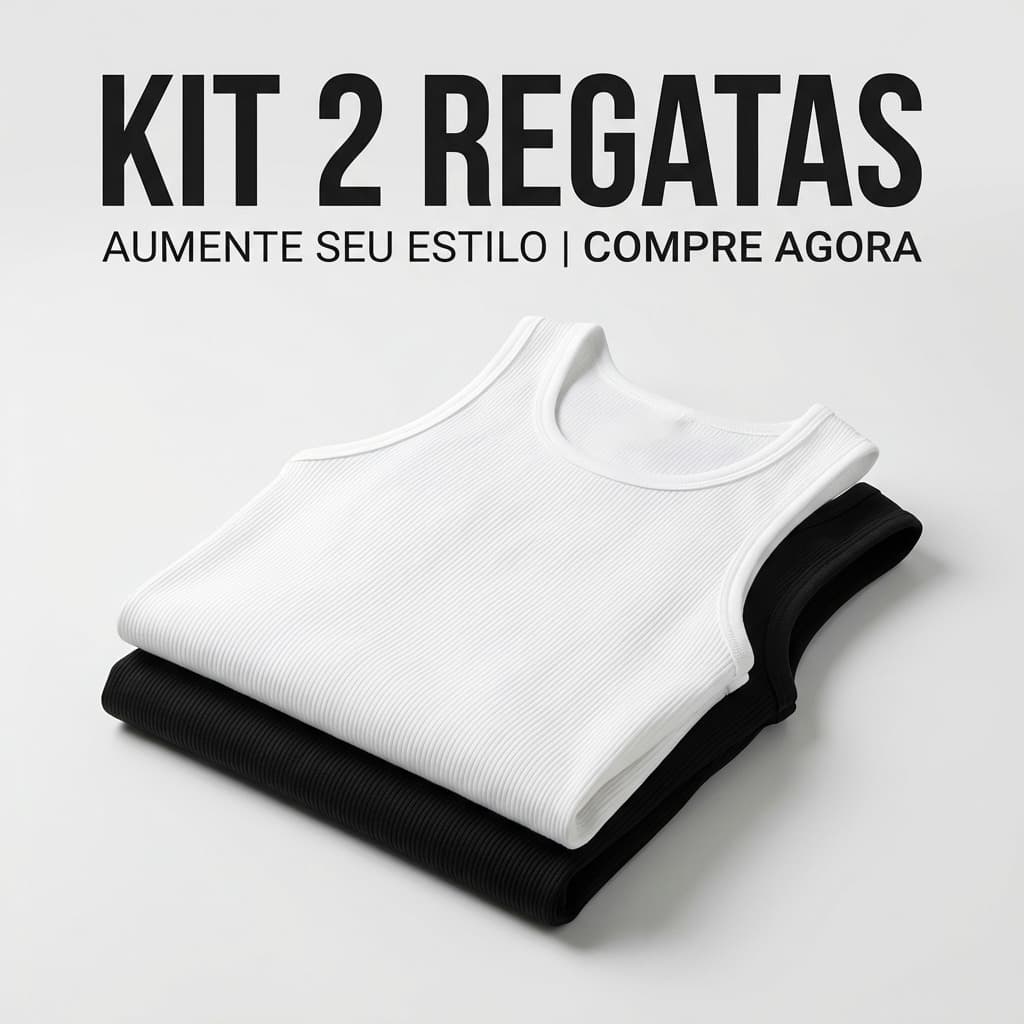 Kit 2 Regatas Masculinas Ribana Canelada Premium Treino Casual Confortável