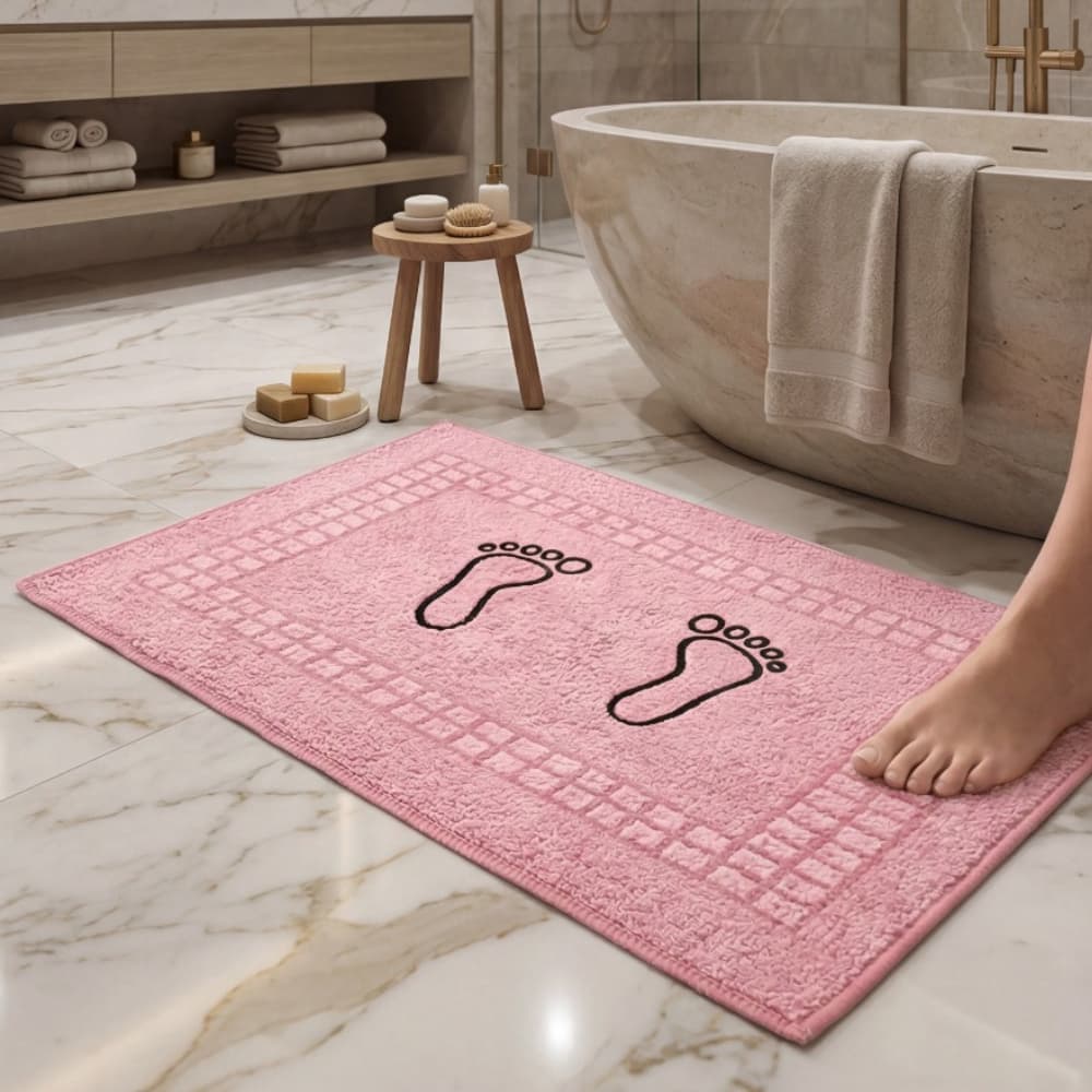 Kit 5 Piso Atoalhado Pezinho Felpa Tapete para Banheiro 45x70