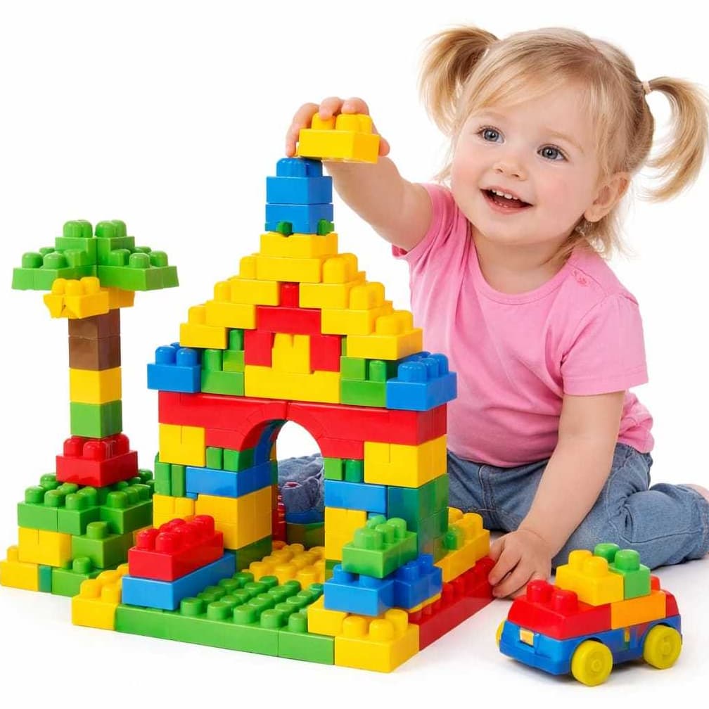 Blocos Brinquedo De Montar 88 Peças Grandes Infantil Crianças