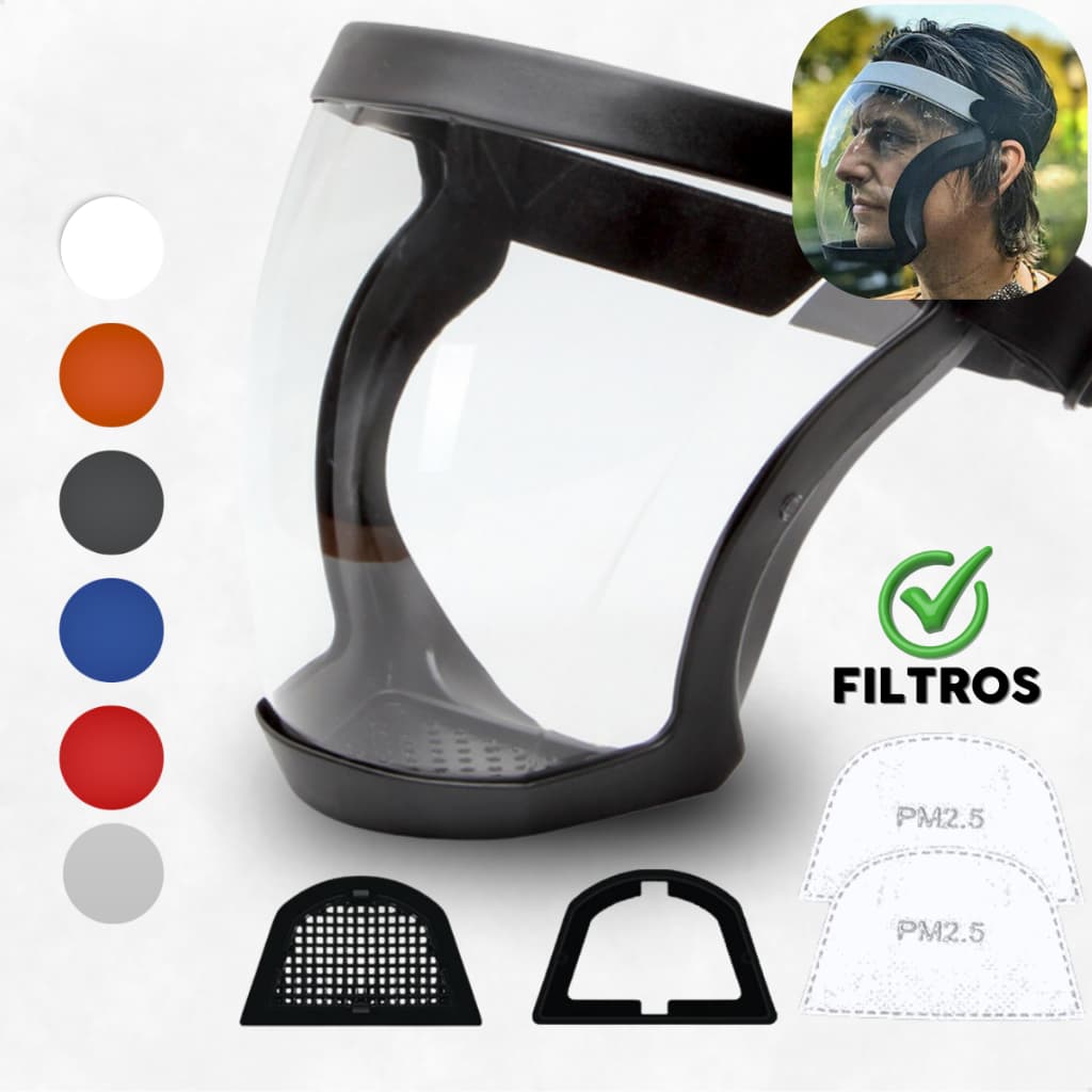 Máscara De Proteção Facial Completa À Prova De Poeira Transparente óculos de proteção