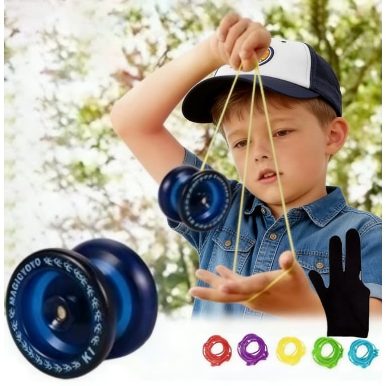 Kit Yo-Yo K1: Yo-Yo + Luva + 5 Cordas - Ideal para Truques e Treinamento
