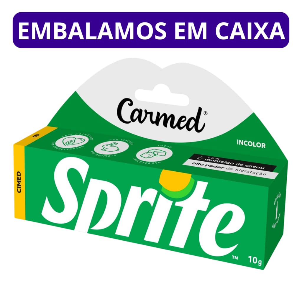Hidratante Labial Carmed Sprite Incolor 10g - Edição Limitada