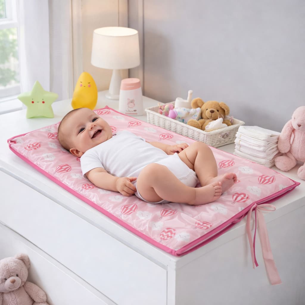 Trocador de Cômoda para Bebe Impermeavel Plastico Lavavel com Zíper Várias Estampas