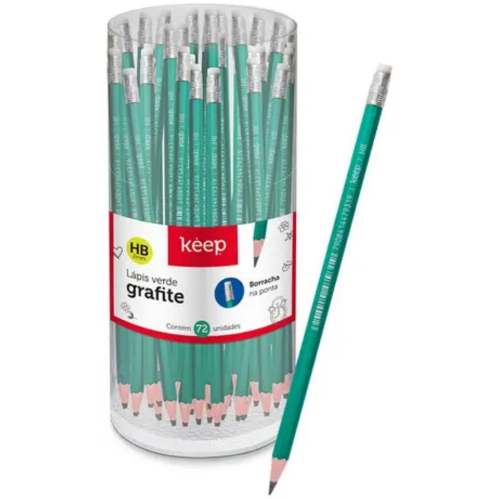 Lápis Preto Grafite Macio HB 2mm Sextavado Ergonômico Fácil de Apontar Volta As Aulas Desenho Kit's