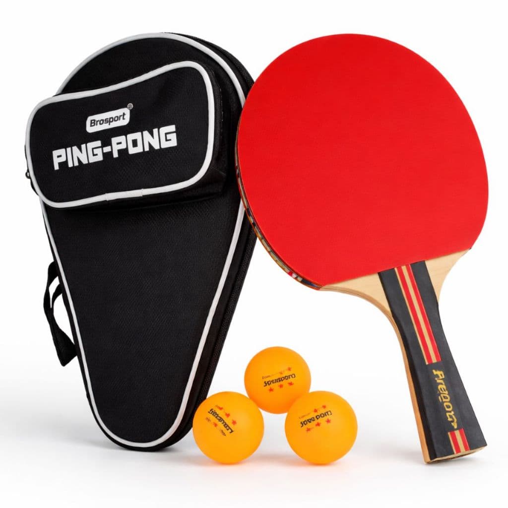 Kit raquete ping pong + 3 bolinhas + Bag transporte tenis de mesa profissional