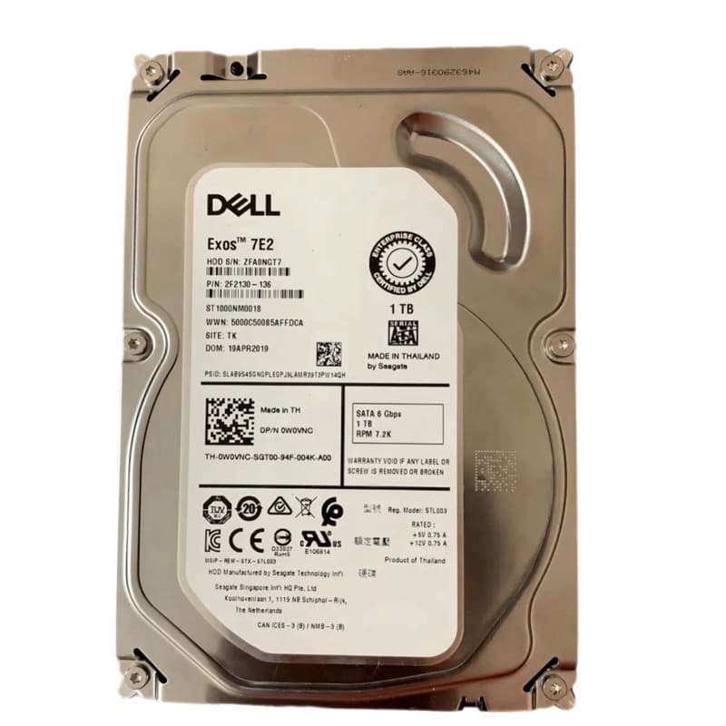 Hd Dell Exos 7e2 1tb St1000nm0018 7.2k Dp/n 0w0vnc