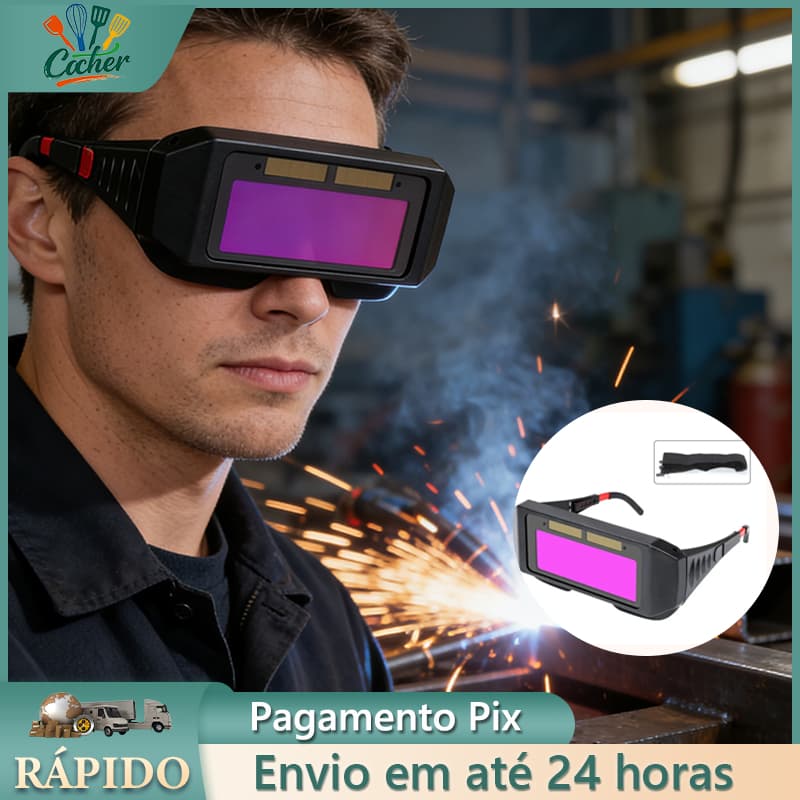 Óculos De Solda Para Soldador Com Escurecimento Automático Premium