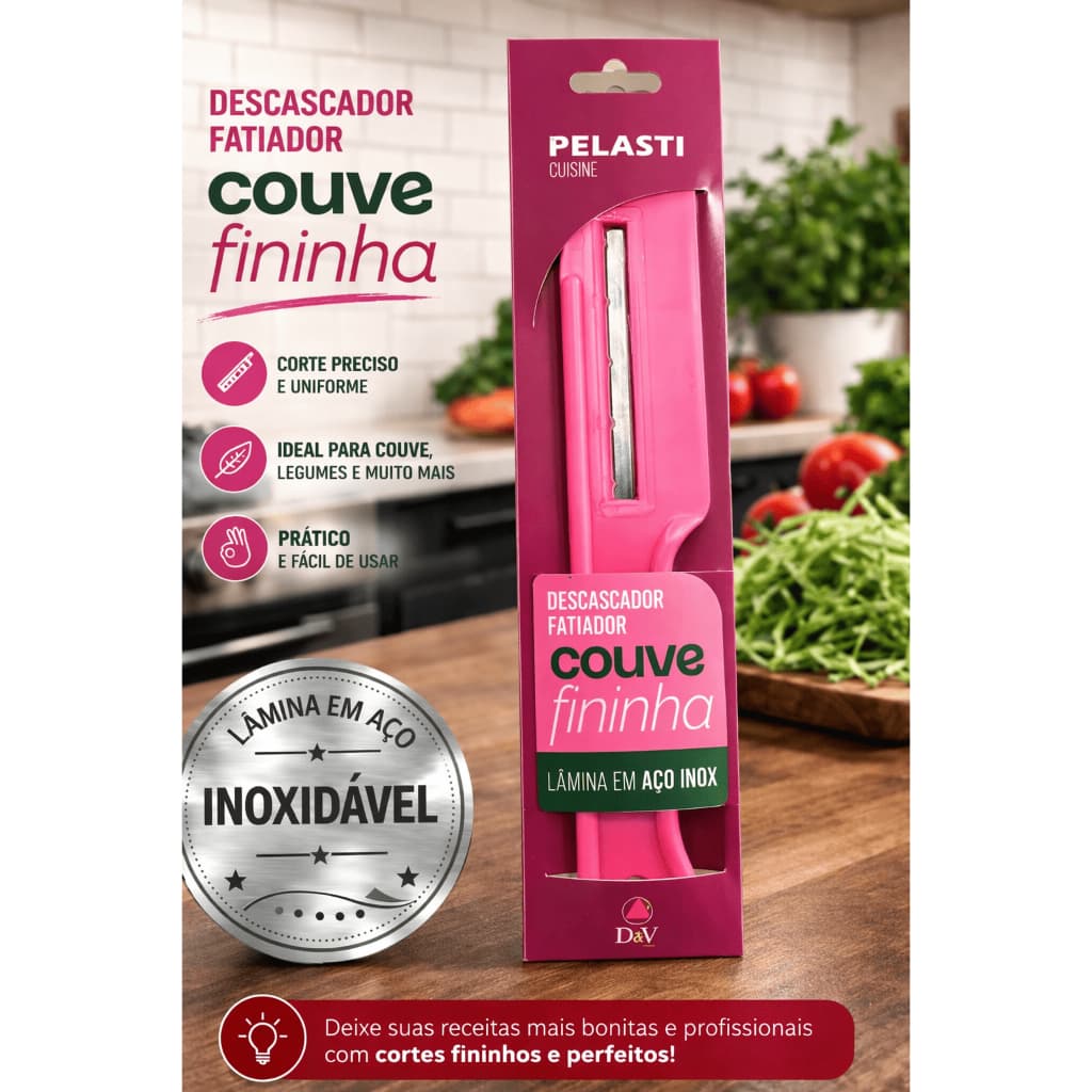 Fatiador/Descascador  de Couve - Pelasti (Lâmina em Aço Inoxidável)