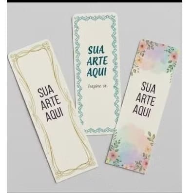 Marcador de páginas personalizado| Sua arte aqui| apenas a frente.