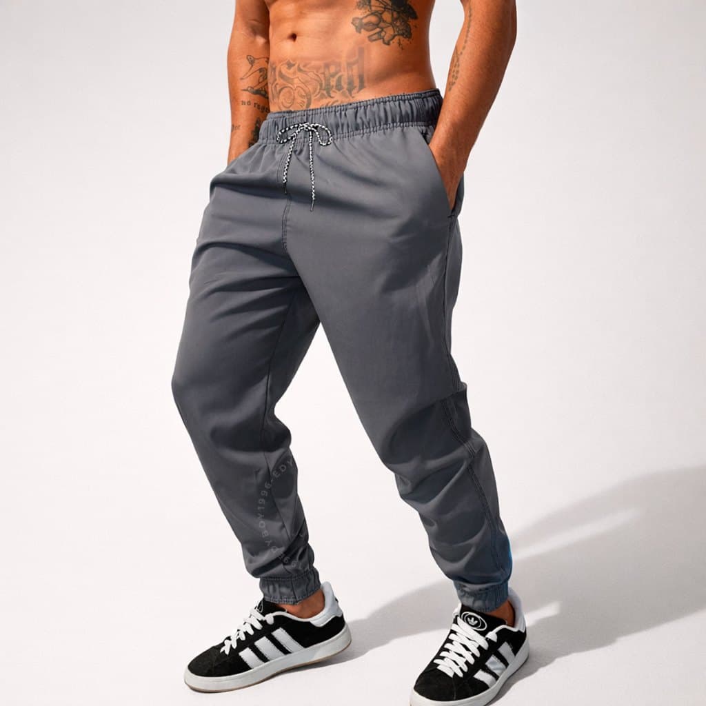 Calça Jogger Masculina Tactel com Elastano Academia Treino Fitness Slim Dry Fit Esportiva Leve