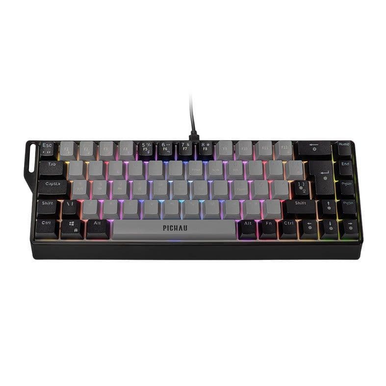 Teclado Magnetico Pichau Virgo Pro, RGB, Switch Vermelho, Preto e Cinza, PG-VRGP-CL01