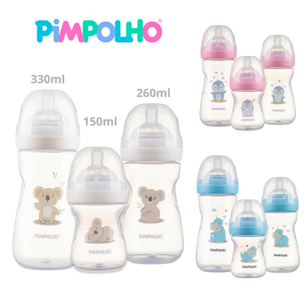 Mamadeira Menino Menina Pimpolho BPA Free 150ml / 260ml / 330ml Anticólica Soft Touch Bebê
