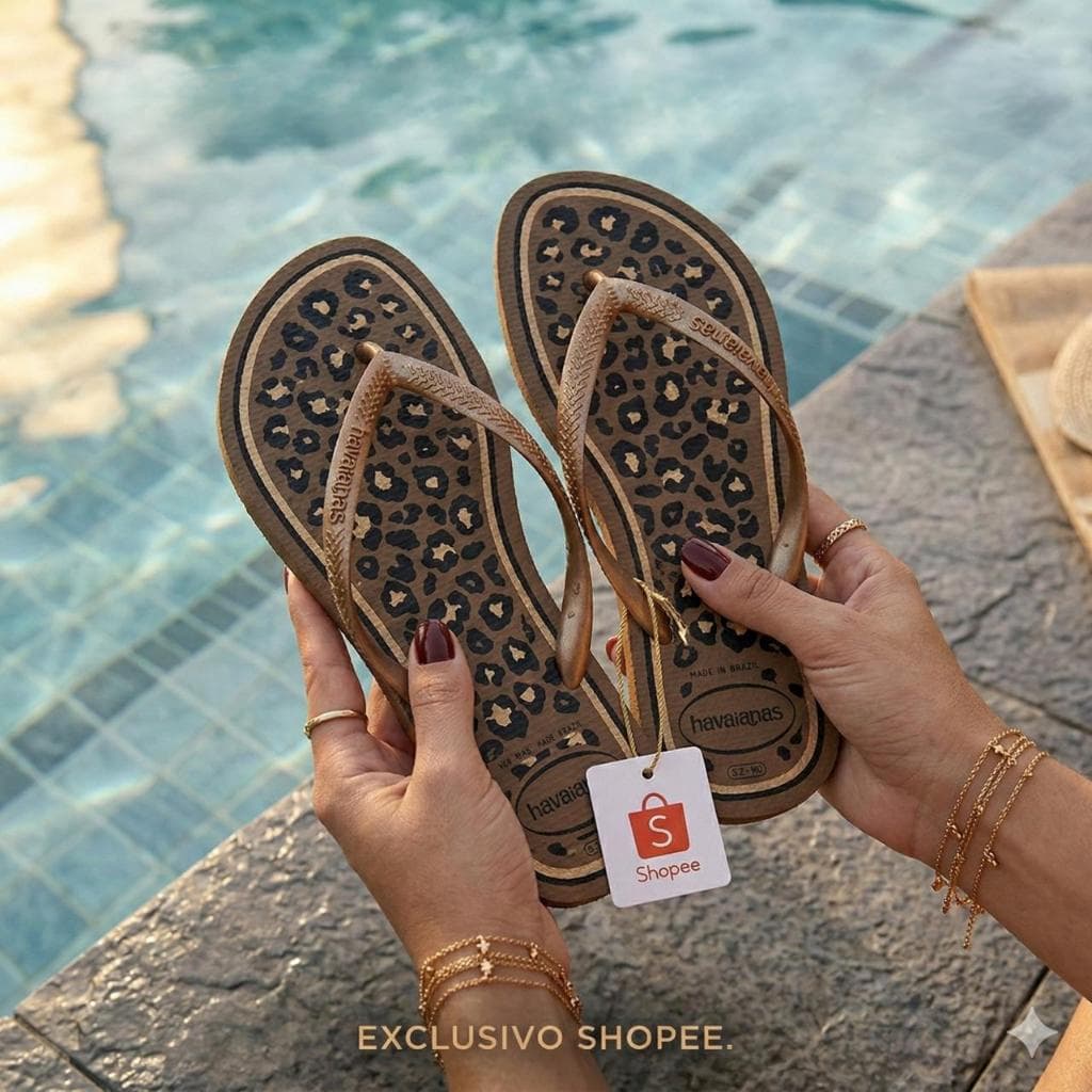 Chinelo Havaianas Original Oncinha marrom Lançamento 2026 Envio Imediato