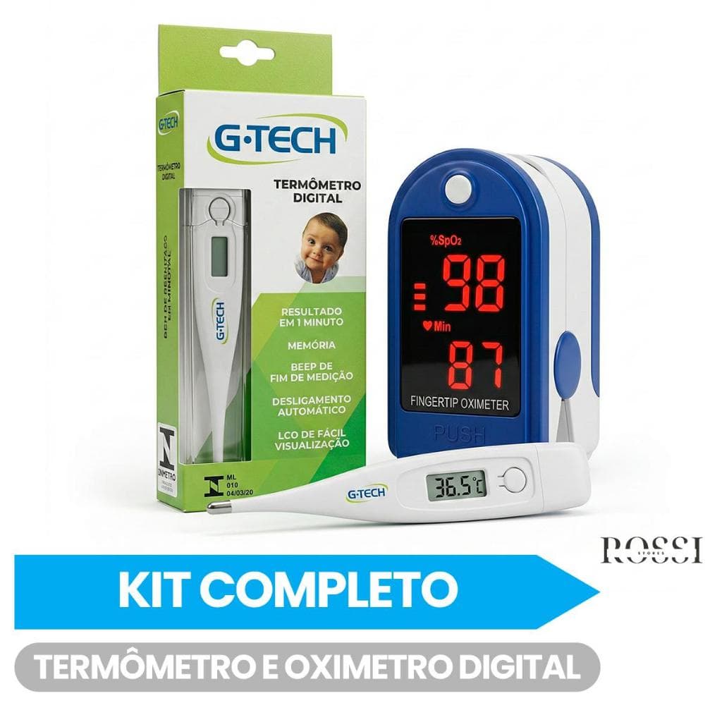 Termômetro Digital G-Tech E Oximetro Digital Pulse