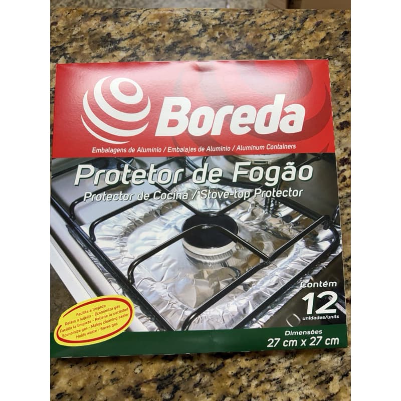Protetor de Fogão Boreda aluminio – 12 Unidades 27cm x 27cm