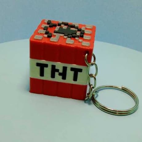 Chaveiro Minecraft 3D – TNT, Creeper ou Esqueleto | Geek Gamer Colecionável