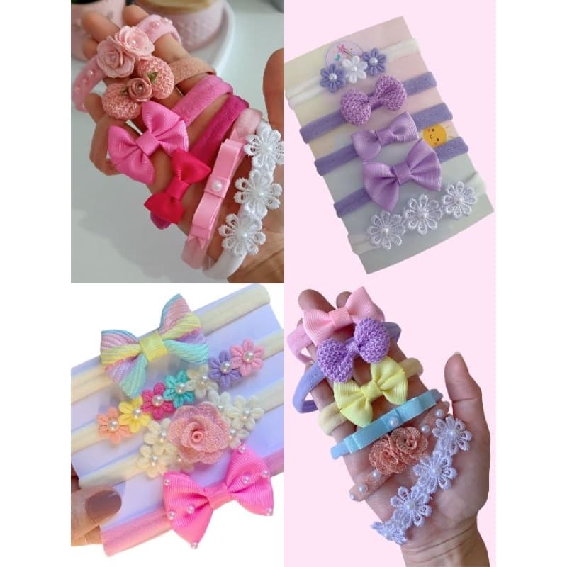 Kit Laços para Bebê 0 á 3 anos, laços infantil, Enxoval de bebê, Presente, Chá de Bebê