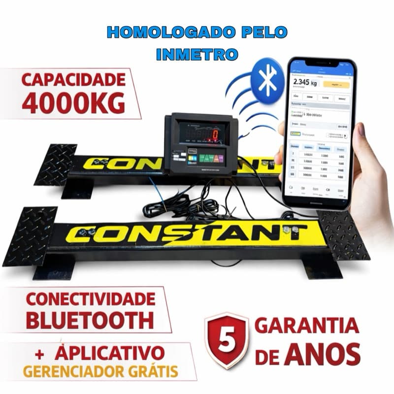 Barras de pesagem para gado Bluetooth 4.000 kg