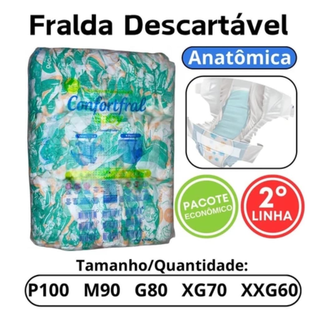 FRALDA CONFORTFRAL BABY SEGUNDA LINHA ATACADO