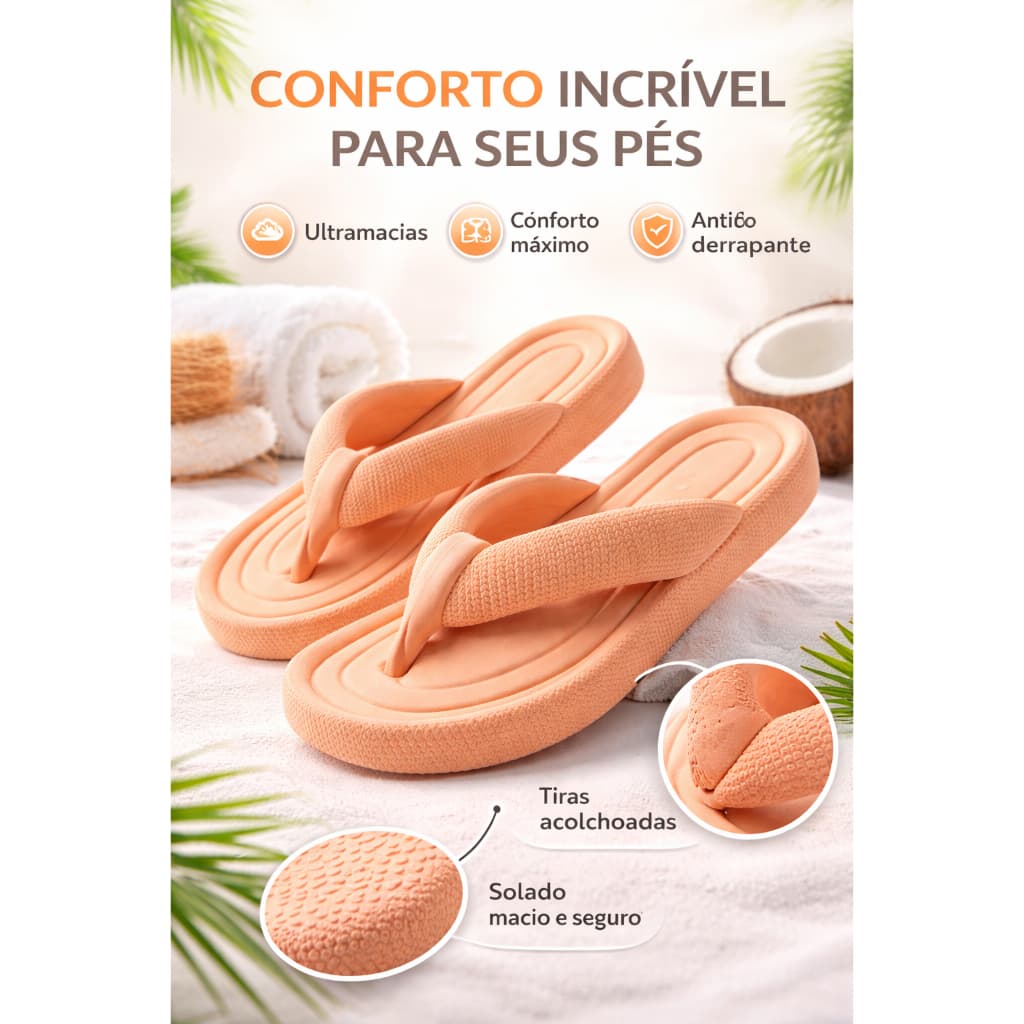 Chinelo Feminino Leve e Macio Super Confortável Dia a Dia Envio Rápido Promoção