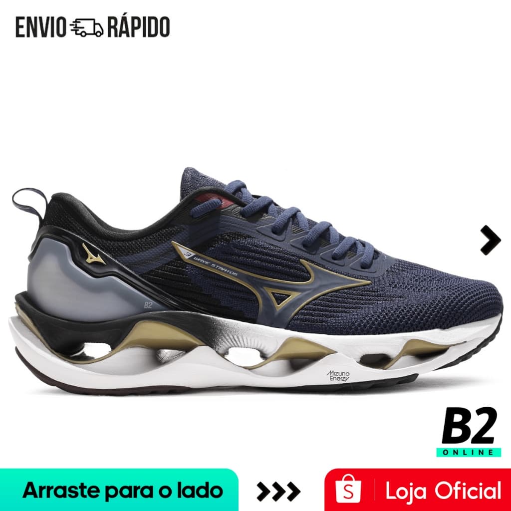 Tênis Mizuno Wave Stratos 3 Masculino Original com Nota Fiscal e Garantia