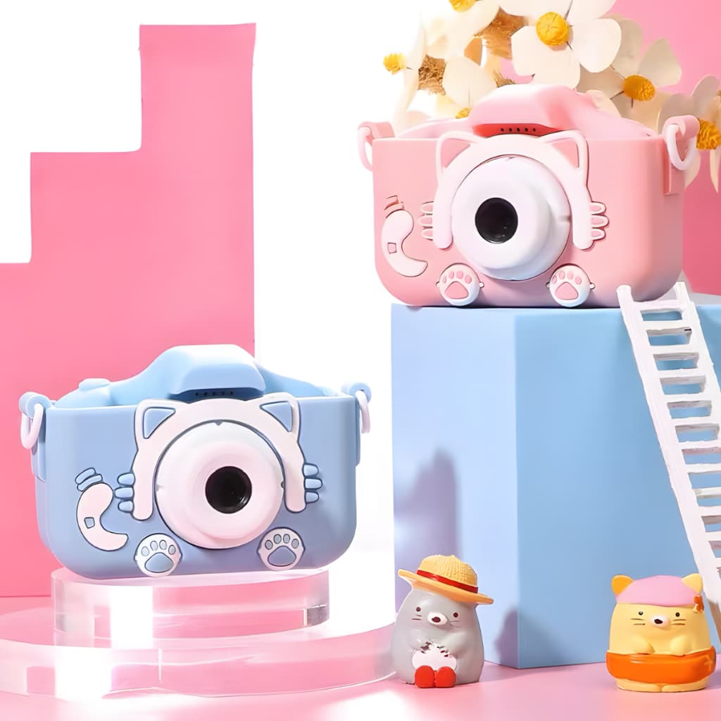 HD Brinquedos Mini Câmera Infantil Recarregável Video Jogos Fotos Filma Tira Foto De Verdade Com cartão de memória