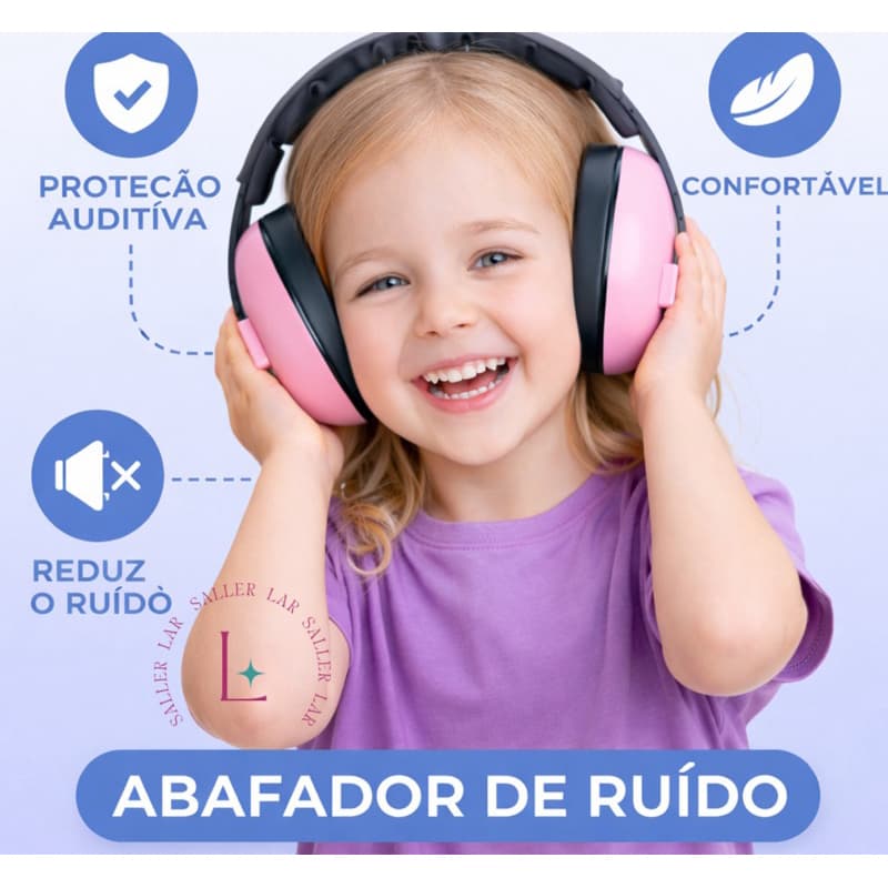 Protetor Abafador Infantil Bebê Ruído Ouvido Neném Criança Autismo Ajustável Confortável