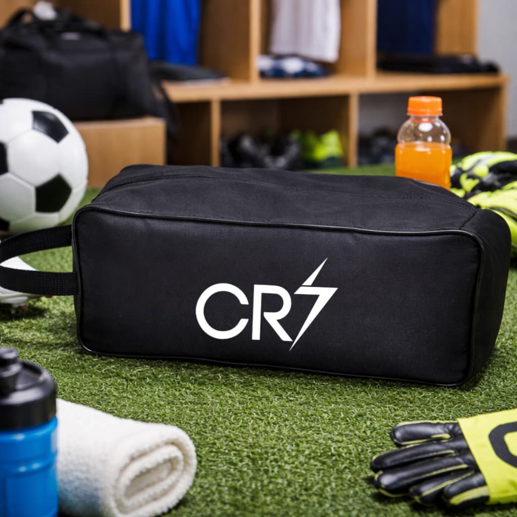 Bolsa Necessaire Espaçosa Masculina CR7 Porta Chuteiras Alça de Mão Fechamento Ziper