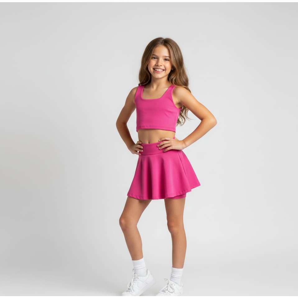 Roupa de Ginástica Infantil Fitness Feminino Treino