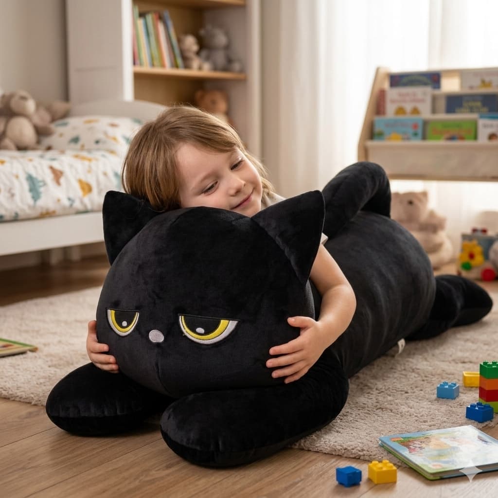 Xuxão Travesseiro Gigante Pelúcia Gato 1,0m Macio